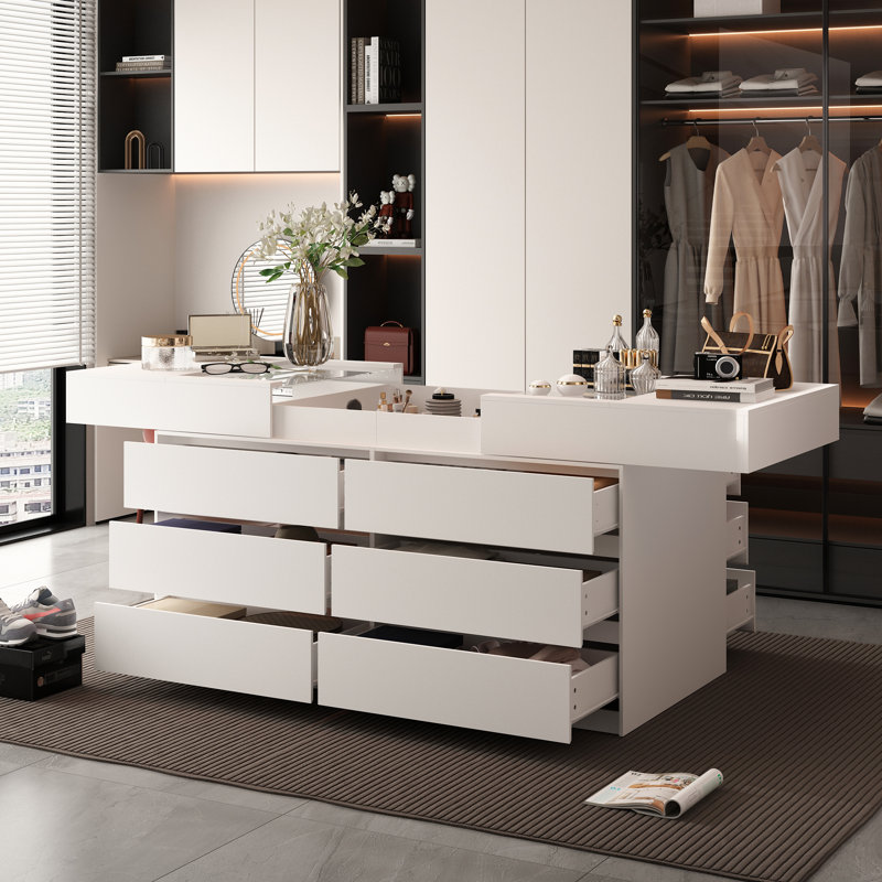 Latitude Run® 12 Drawer Closet Island & Reviews | Wayfair